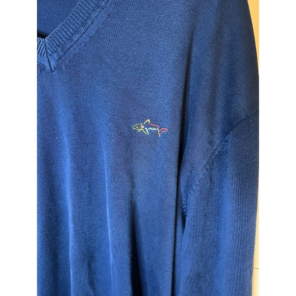 Greg Norman V Neck Pullover Sweater Mens XL Blue Long Sleeve Golf Sweatshirt - Picture 3 of 5